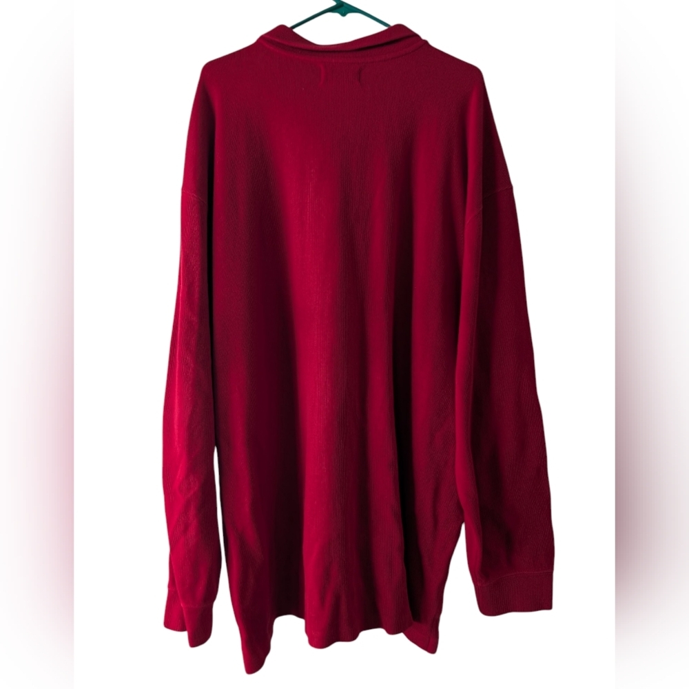 Polo by Ralph Lauren Men's Red Quarter-Zip Sweater 2XLT - Picture 3 of 3
